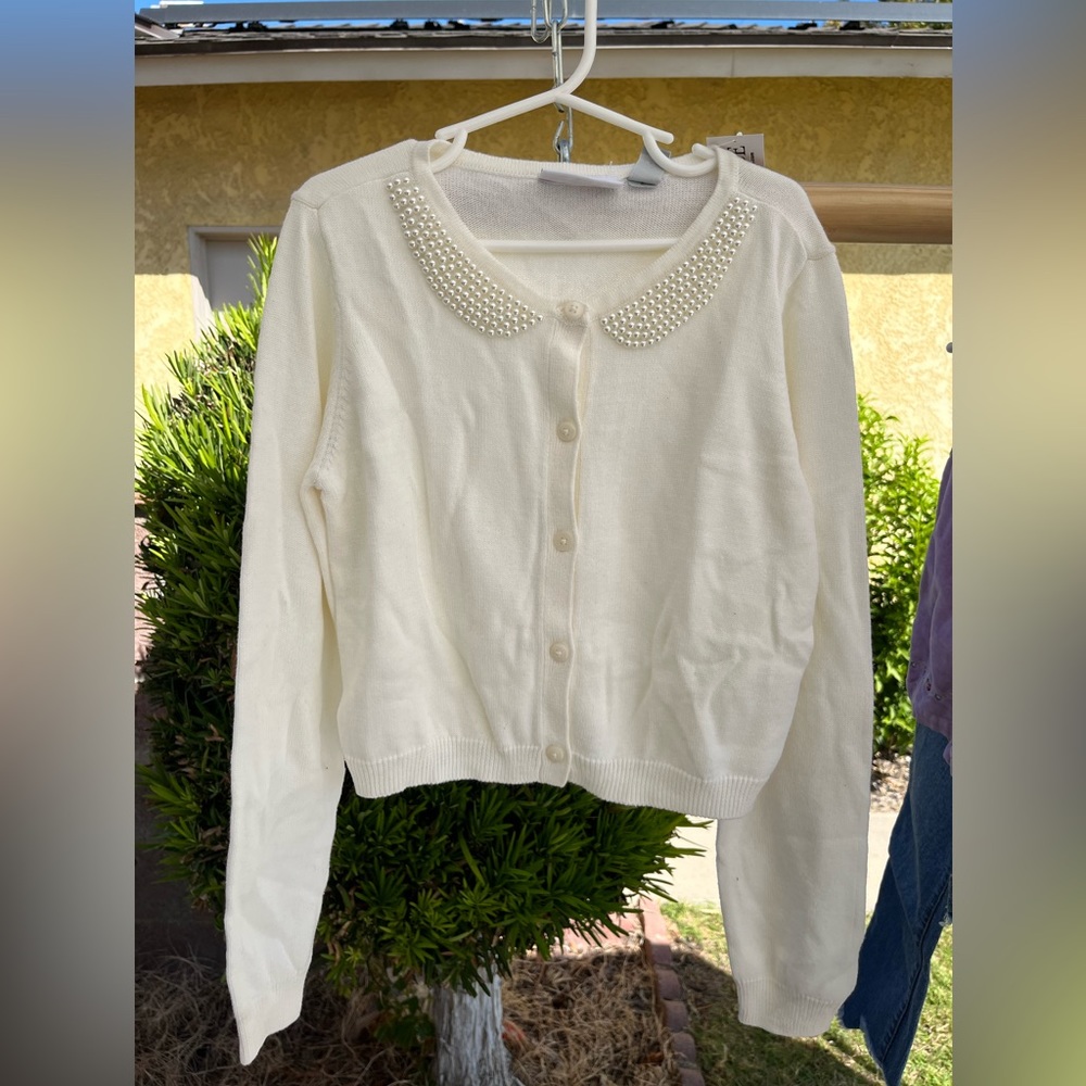 Girls Pearl Cardigan